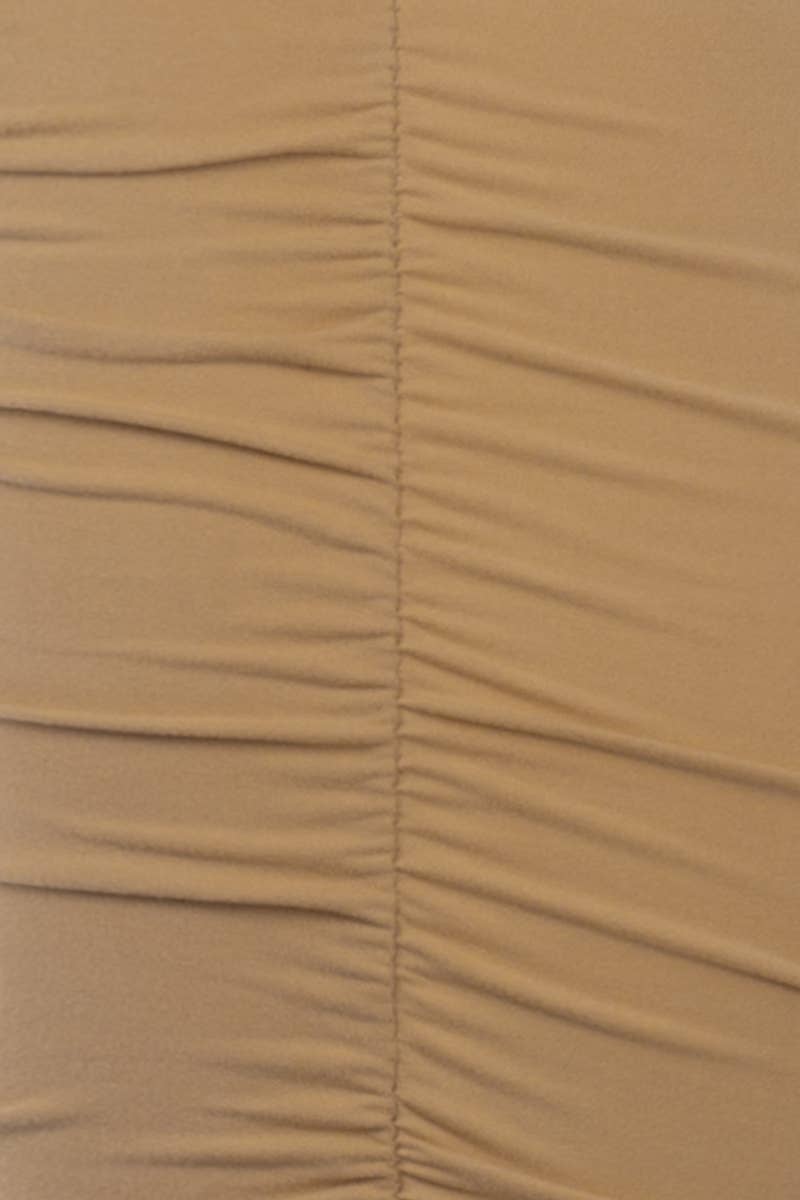 CWBMS070_PLUS Slim Fit Ruched Long Pencil Skirt