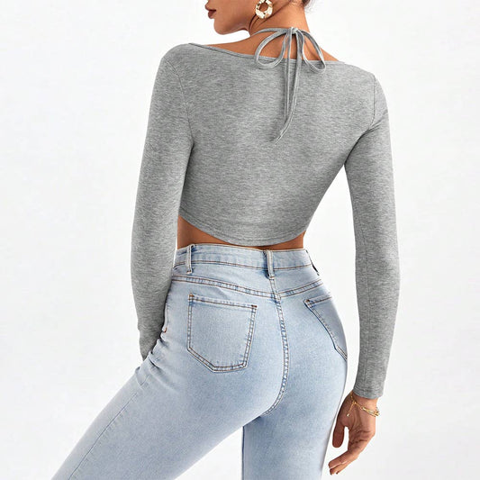 FAKE TWO LONG-SLEEVED SLIM-FIT UNDERTOPS