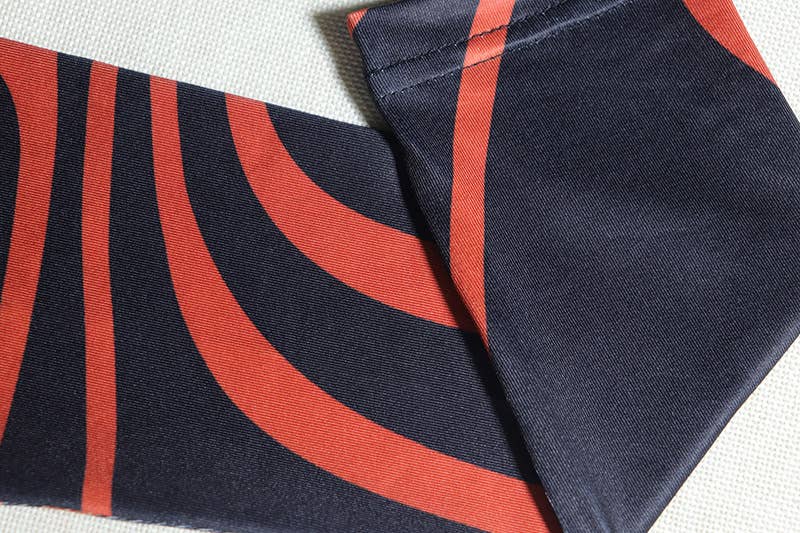 PRINTED SHEATH DRESS LONG SLEEVE MID-LENGTH SKIRT