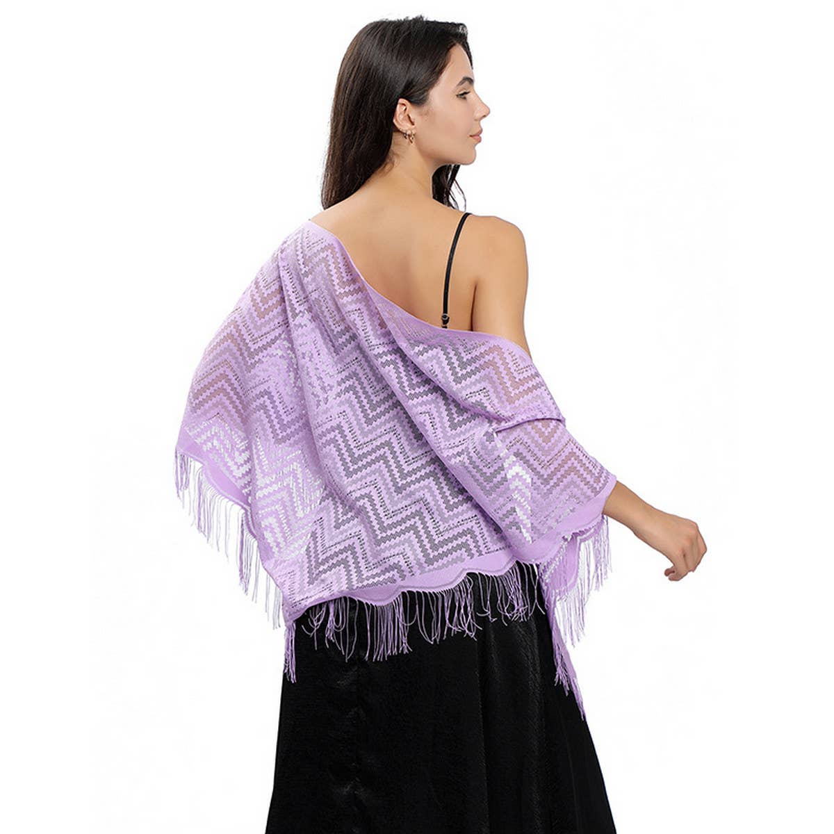 Lace Wave Triangle Scarf - Party Wrap for Women