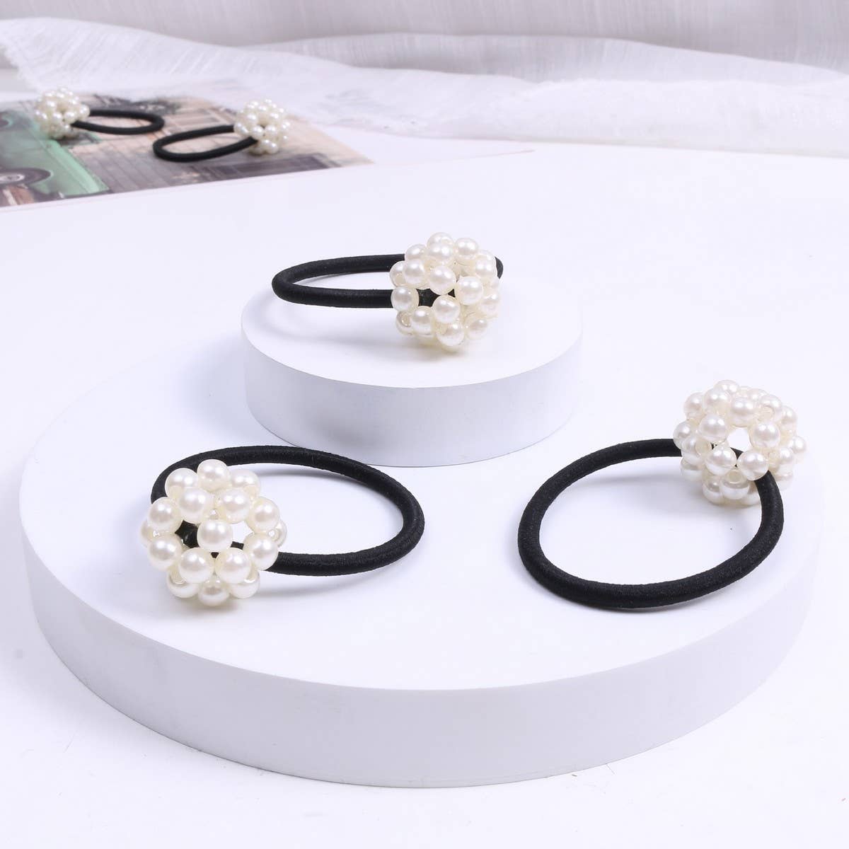 Elegant Pearl Hair Tie Simple Elastic Band