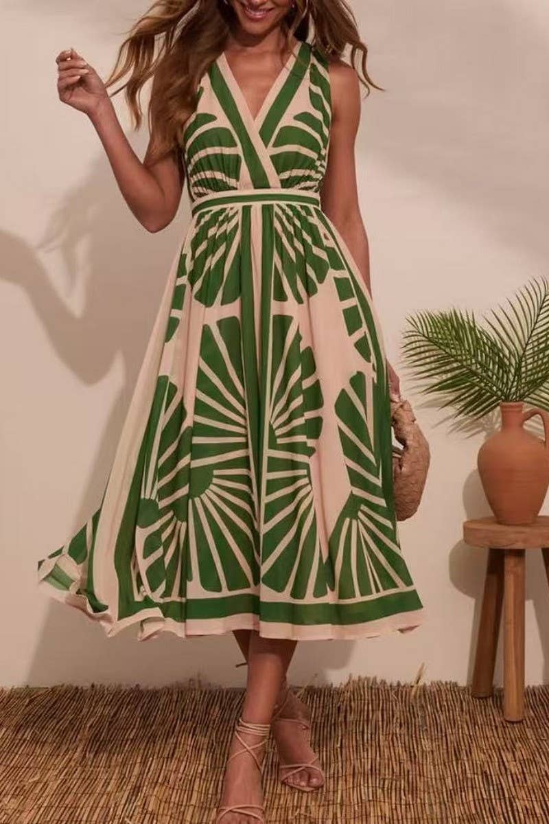 CWDMD5852_BOHO FLORAL V-NECK SLEEVELESS MAXI DRESS