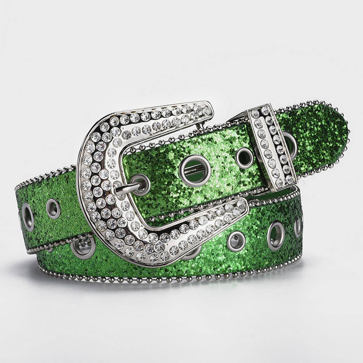 WOMEN RHINESTONE SEQUIN HOLLOW BELT_CWABE0363