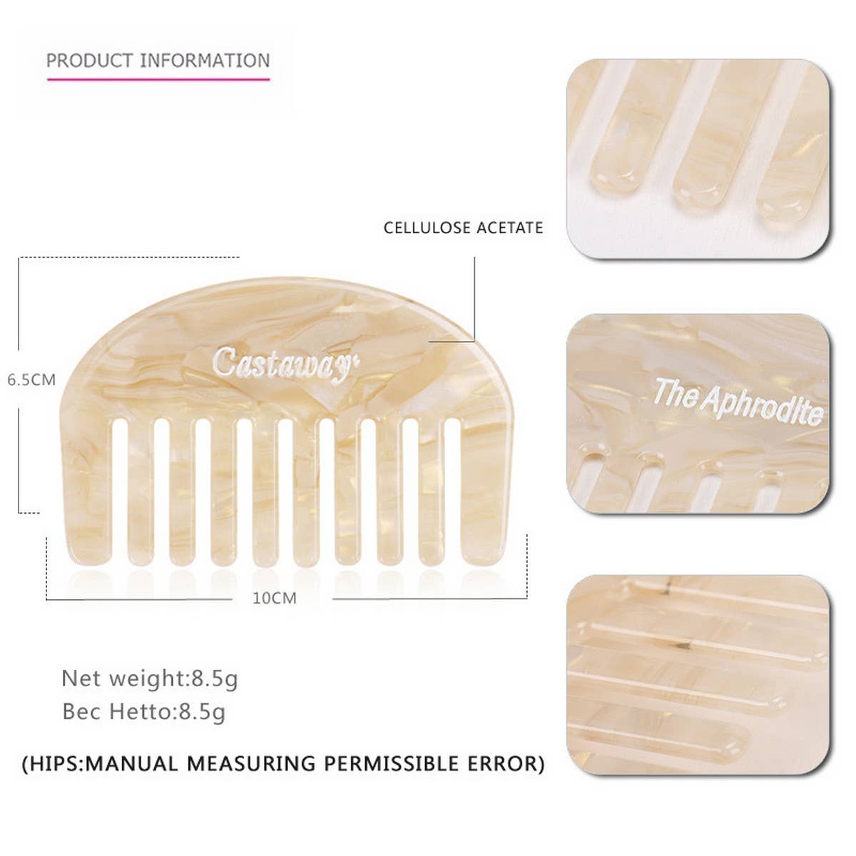 ACETATE HAIR COMB ANTI-STATIC HAIR COMB_CWAHA4195