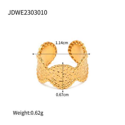 18K GOLD STAINLESS STEEL BRAIDED CLIP EARRINGS_CWMM2359