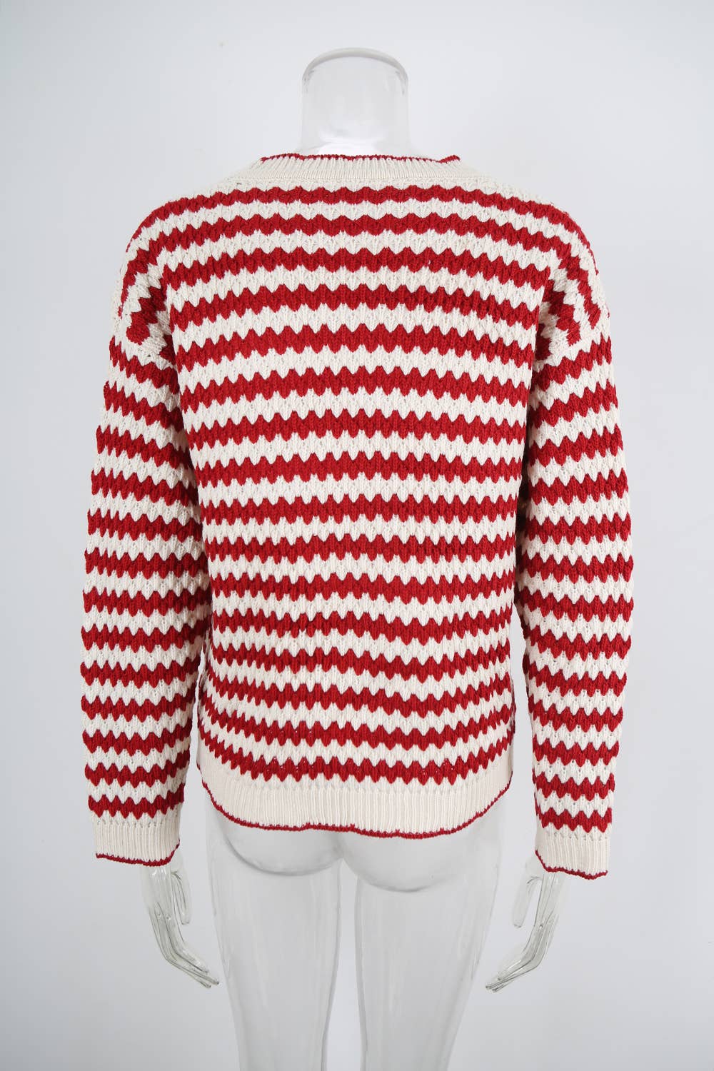 Advanced sense simple striped sweater