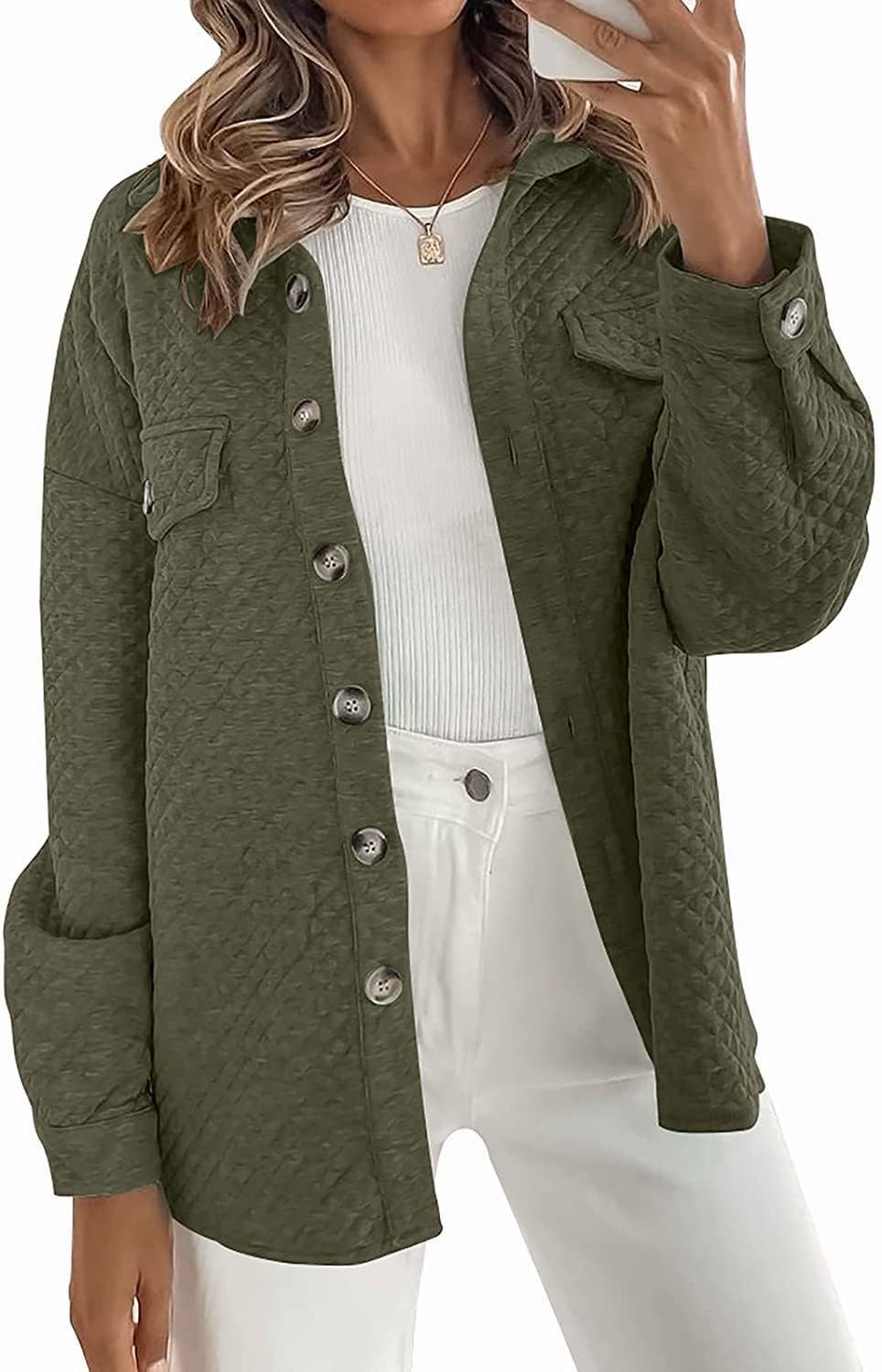 Solid-color diamond-shaped light casual jacket