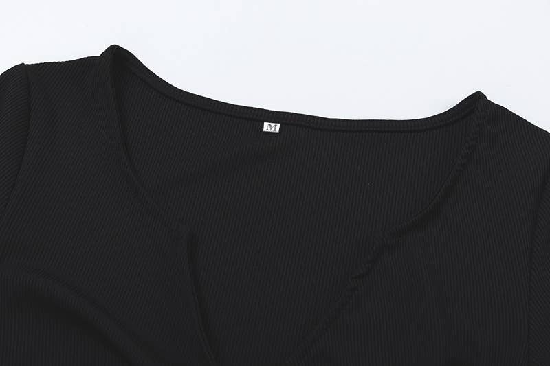 Sexy hollow bag buttocks solid color short dress