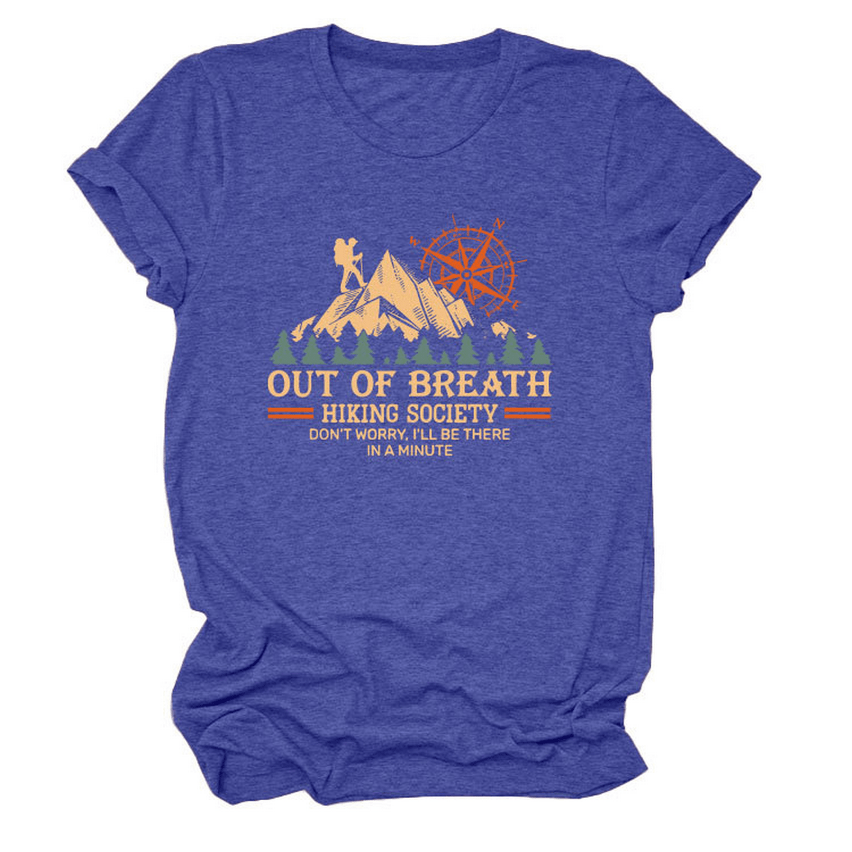 Comfy Crew Neck Tee ??Hiking Quote for Women_CWTTS1523