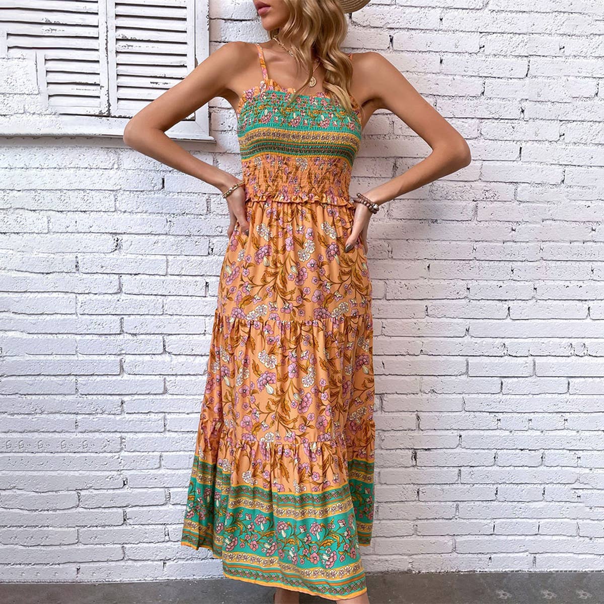 Ethnic style halter dress