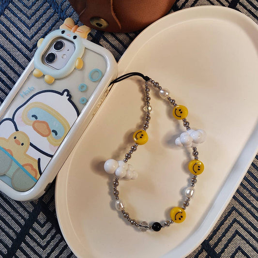 CWMM8726_SMILEY PERSONALIZED TRENDY PHONE STRAP