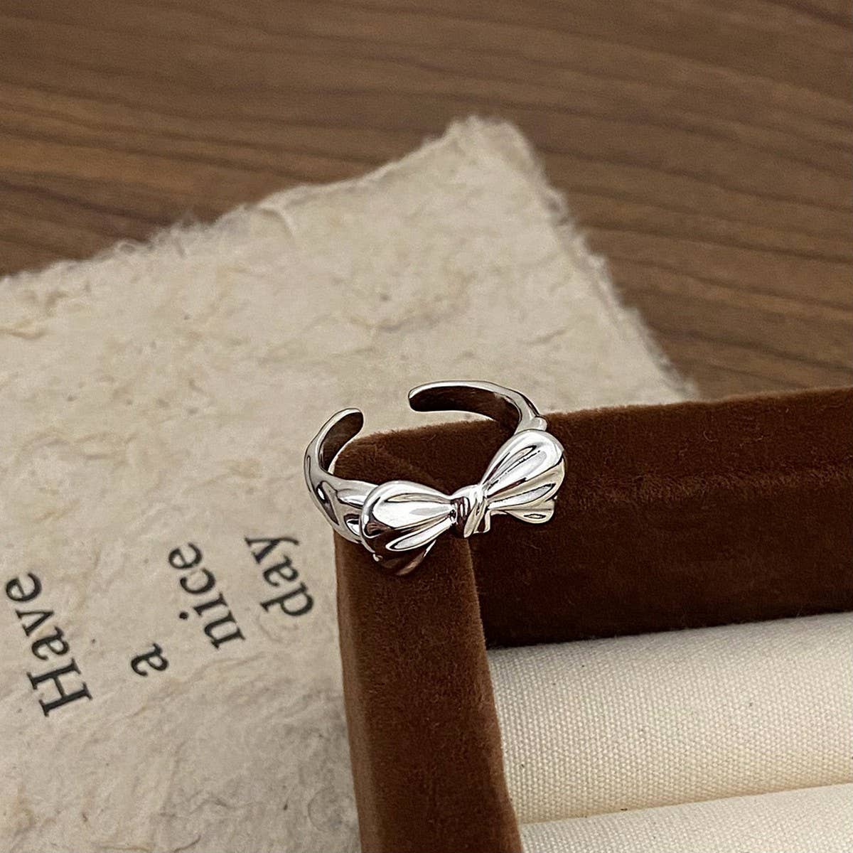 EXQUISITE HIGH-GRADE BOWKNOT OPEN RING FOR WOMEN_CWAJE3095