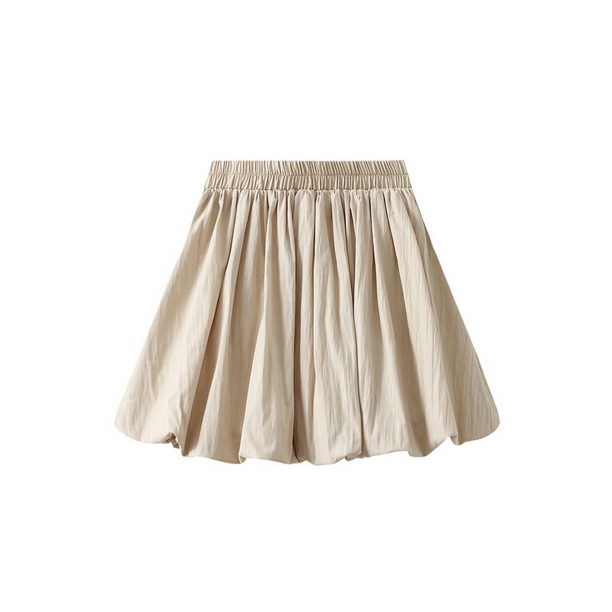 PUFFY PLEATED BUD SKIRT LANTERN SKIRT SHORT SKIRT_CWBMS0321