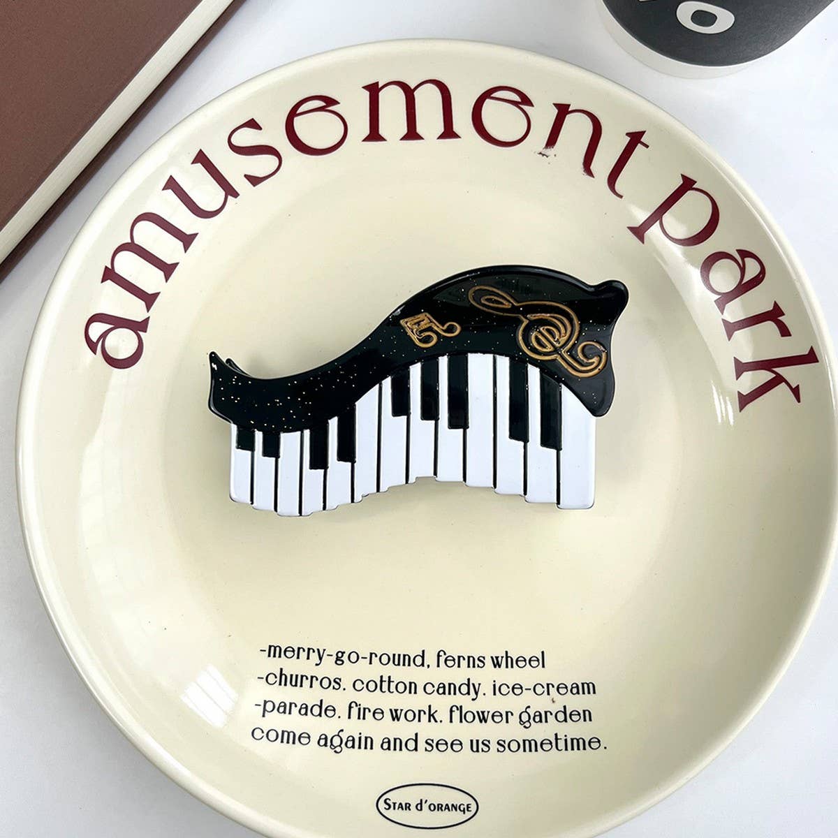 Music Note Hair Claw ? Acetate Piano & Sax Design