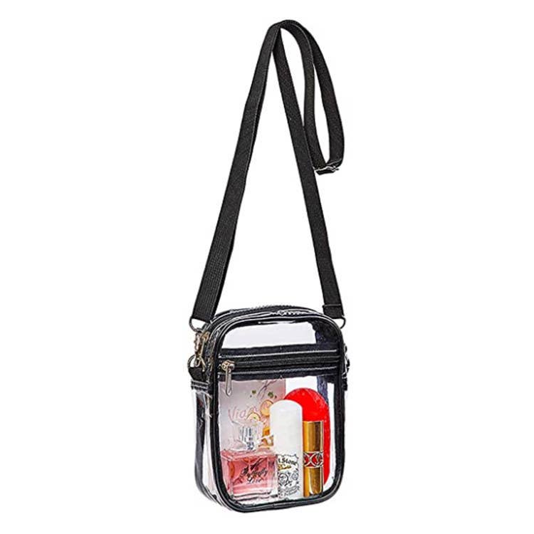 PVC transparent waterproof crossbody bag