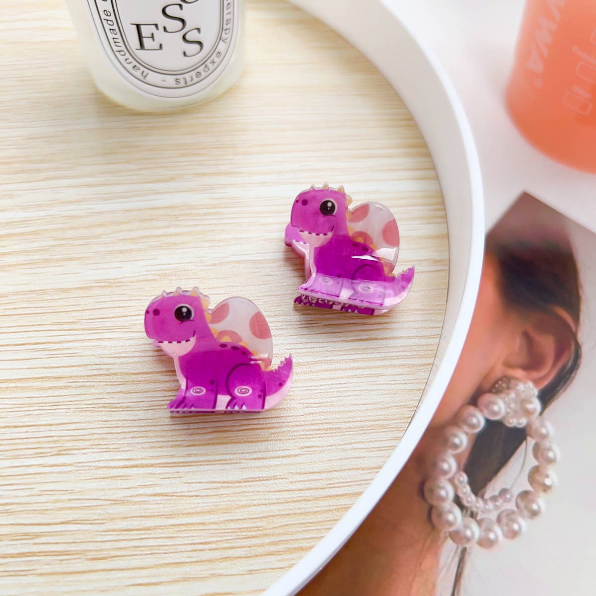 Q-version acrylic animal children's hair clips