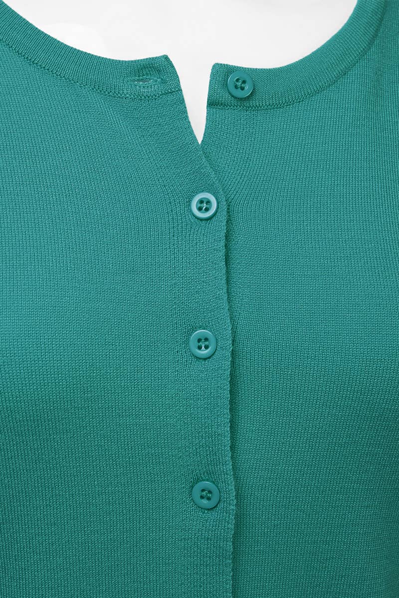 AWOCAL310_Button Down Soft Knit Long Sleeve Cardigan Sweater