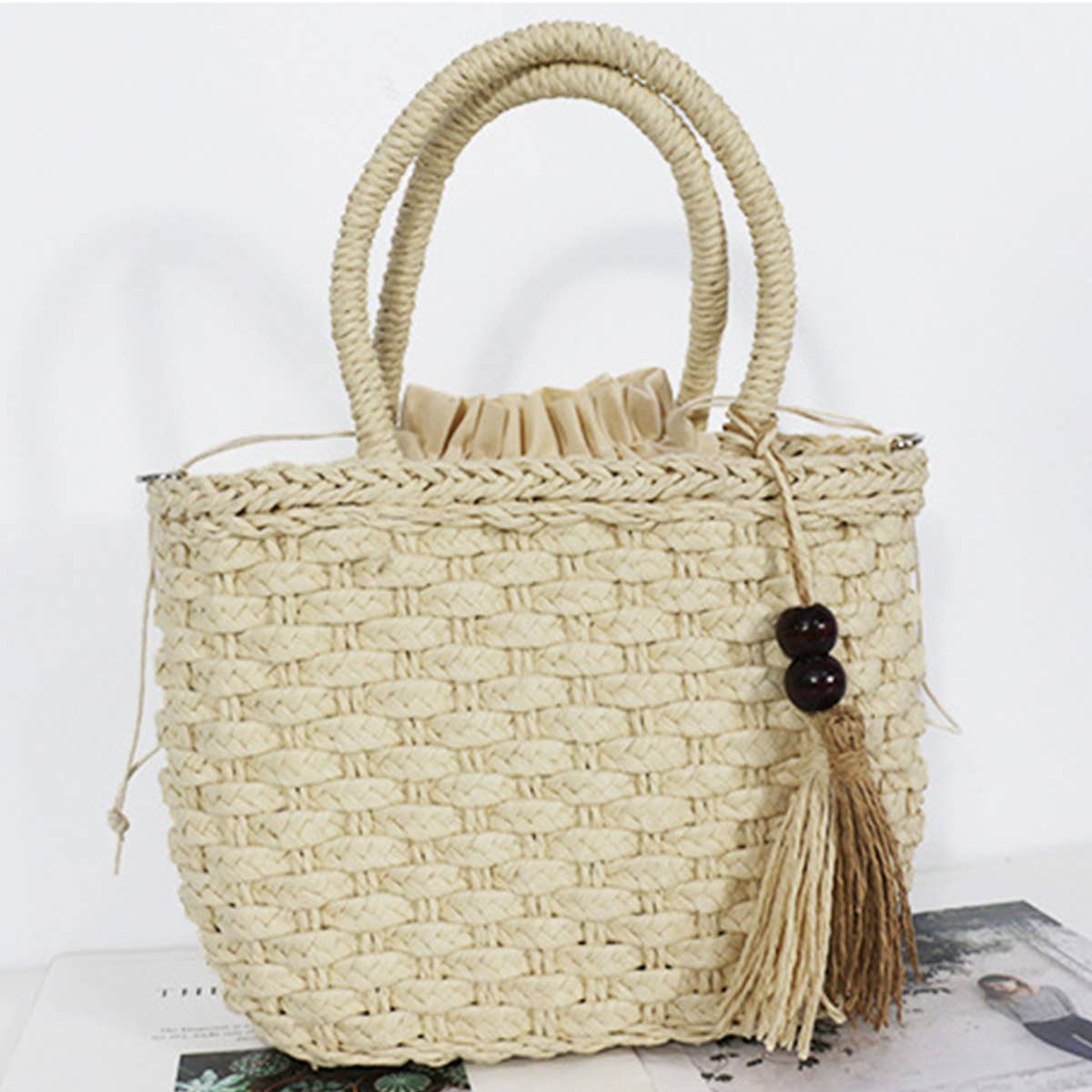 WOMEN STRAW BEACH SHOULDER BAG_CWAB0824