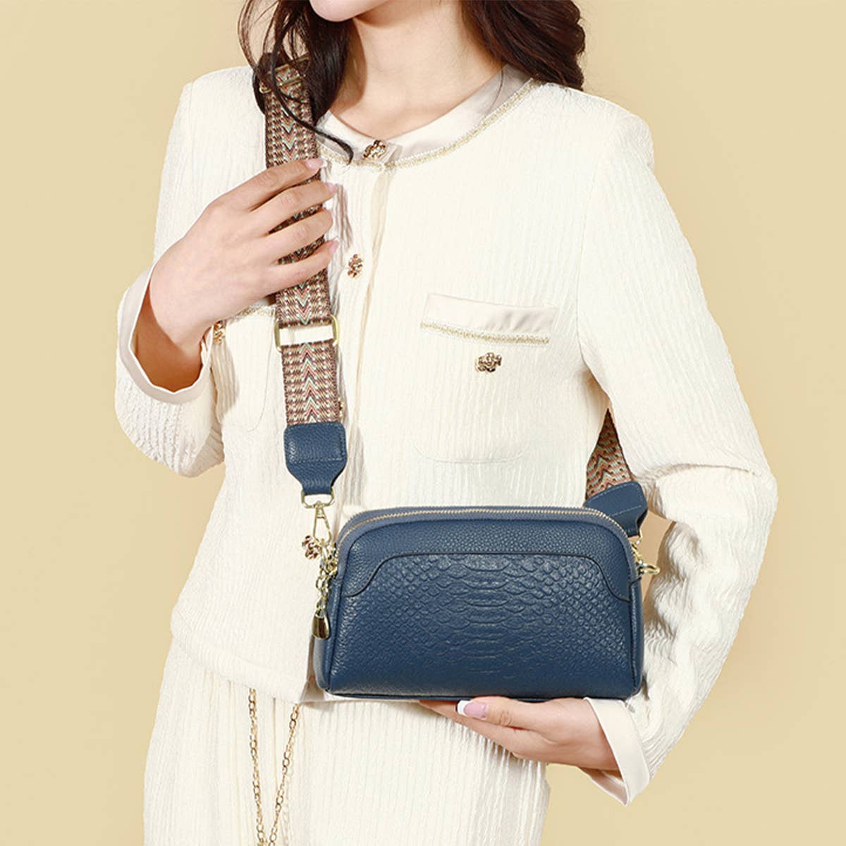 HEAD LAYER COWHIDE SINGLE SHOULDER CROSS BAG_CWAB1806