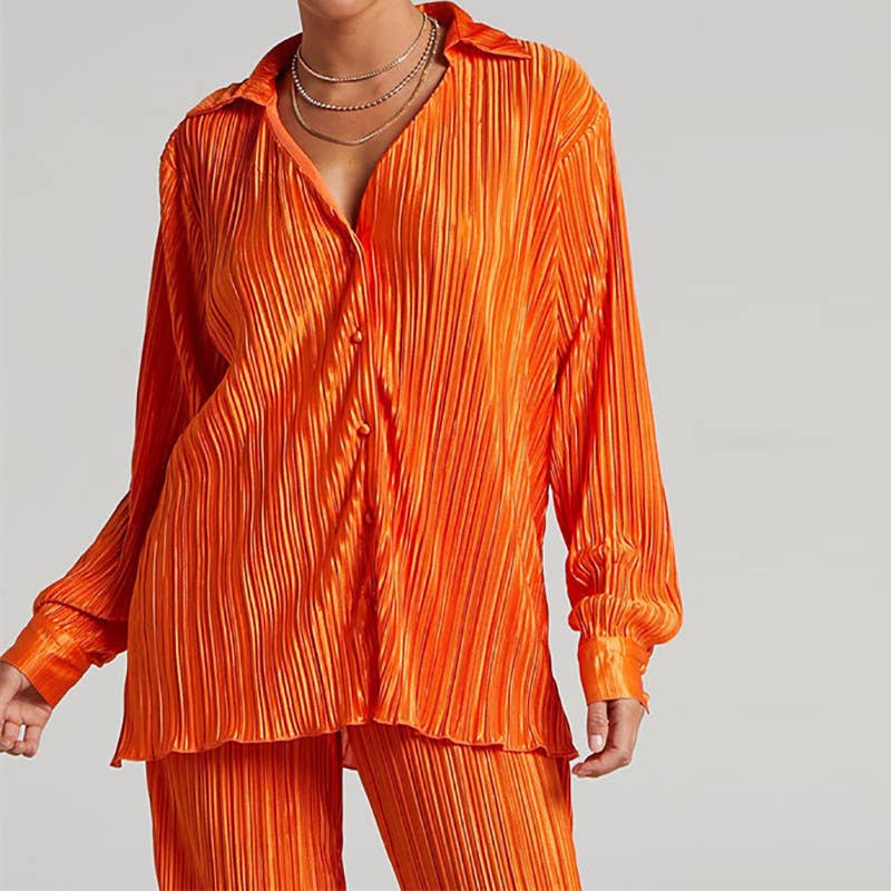 SINGLE-BREASTED PANTS AND LONG-SLEEVED TWO-PIECE