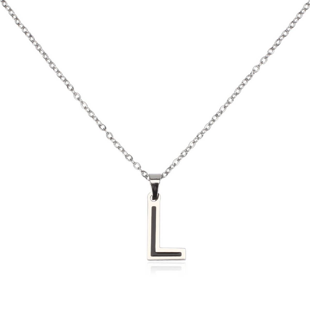 CWAJE05716_STAINLESS STEEL ALPHABET LETTER PENDANT NECKLACE