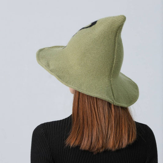 CWAH1681_Halloween Skull Knitted Wizard Hat