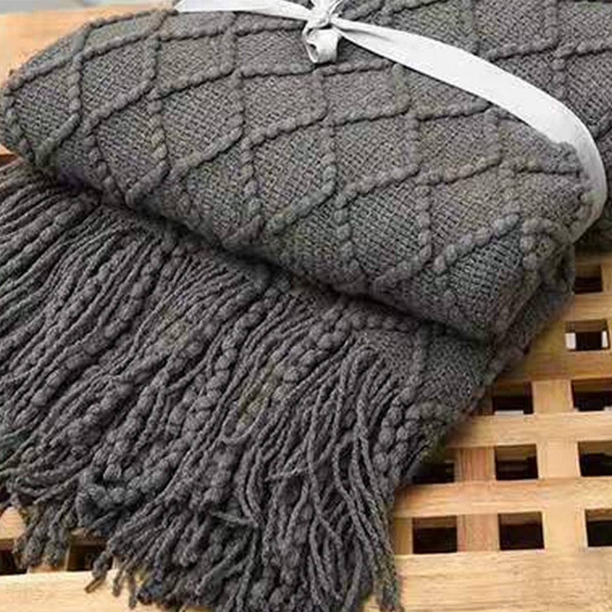 SOLID COLOR DIAMOND KNITTED SOFA BLANKET_CWMM0420