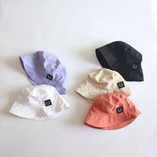 SOLID COLOR SMILEY FACE CHILDREN'S BUCKET HAT_CWAH2872