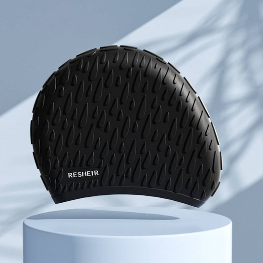 Womens Silicone Swim Cap Long Hair Waterproof