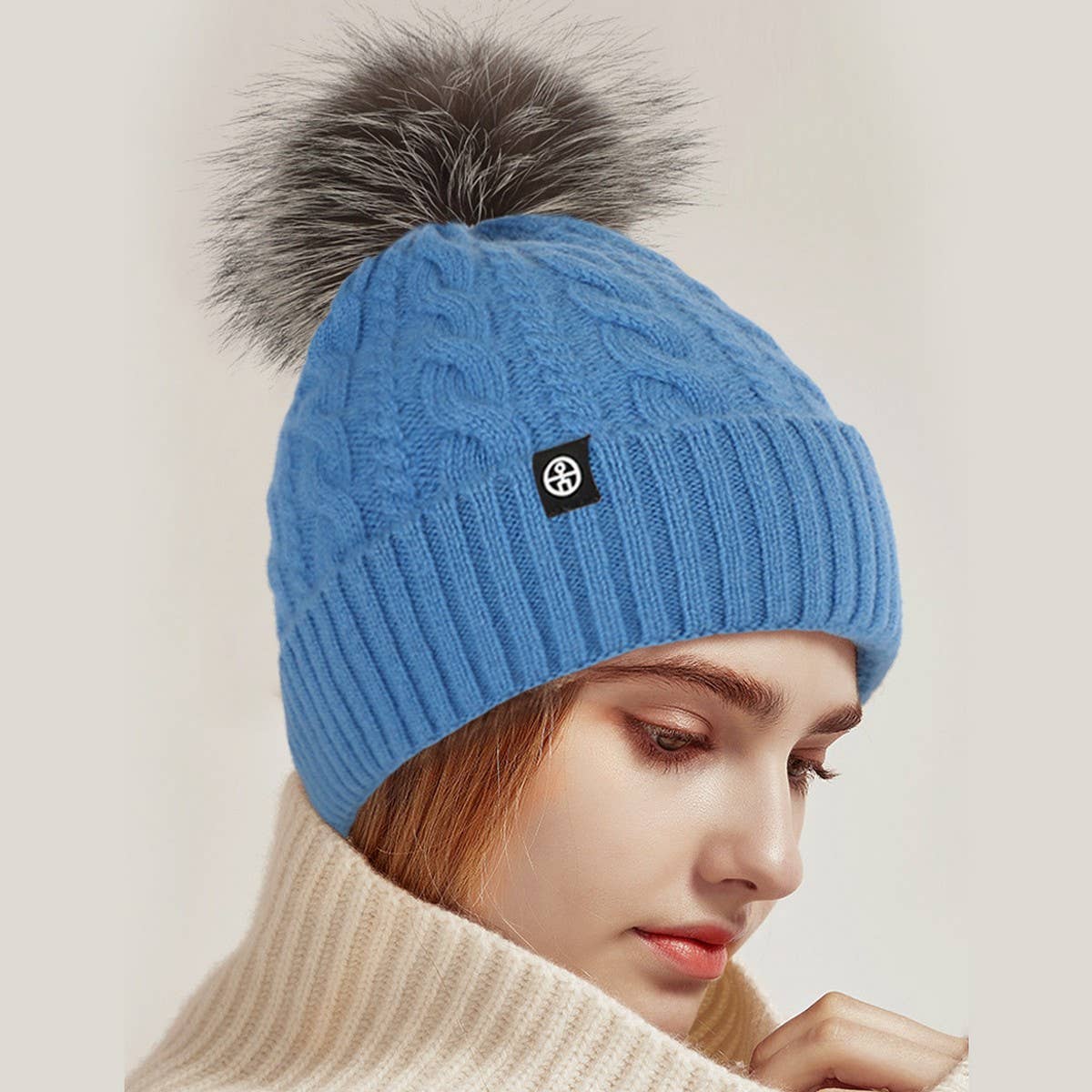 WINTER WARM WINDPROOF WOOL KNITTED HAT FOR WOMEN_CWAH2459