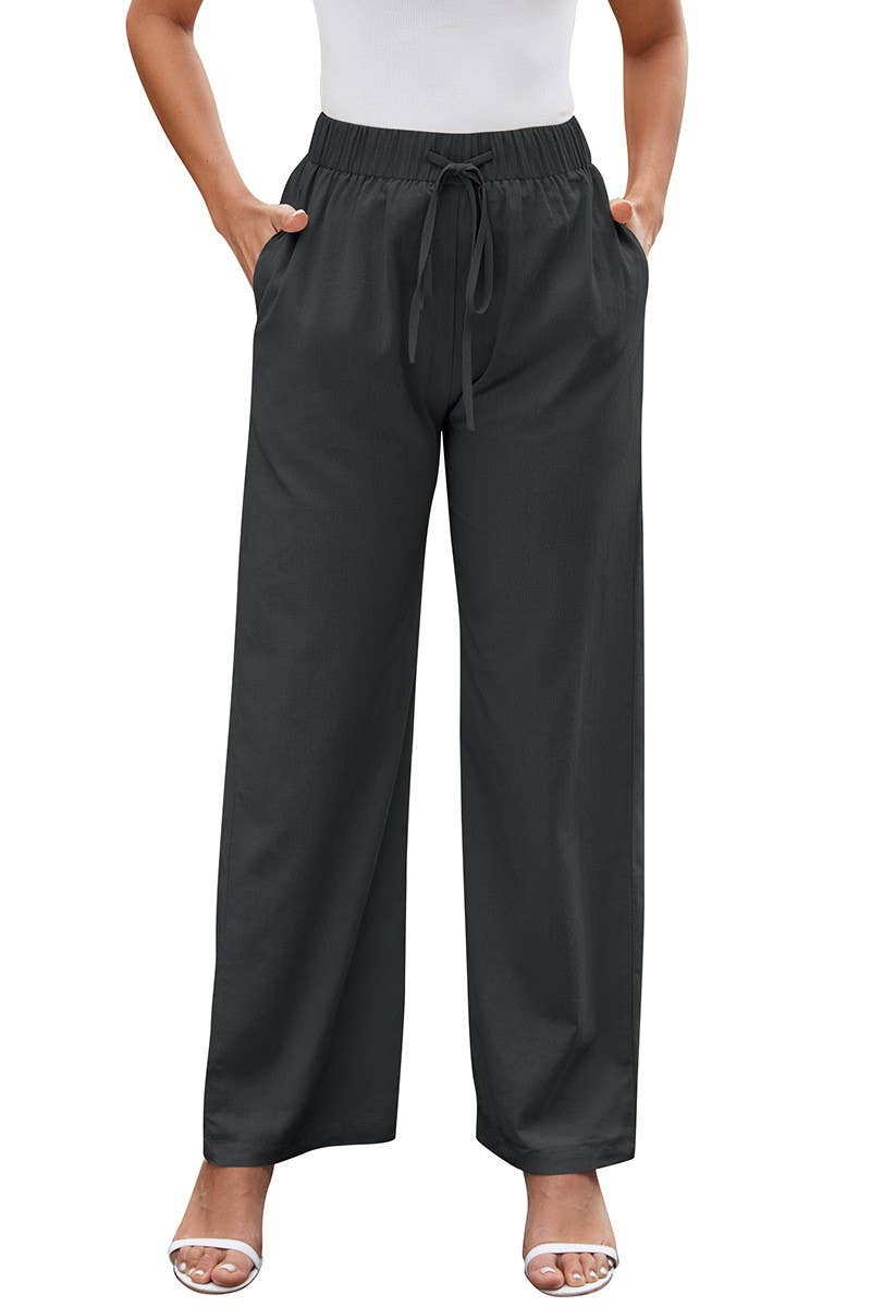 CWBLP1803_ELEGANT BREATHABLE HIGH WAIST WIDE LEG PANTS