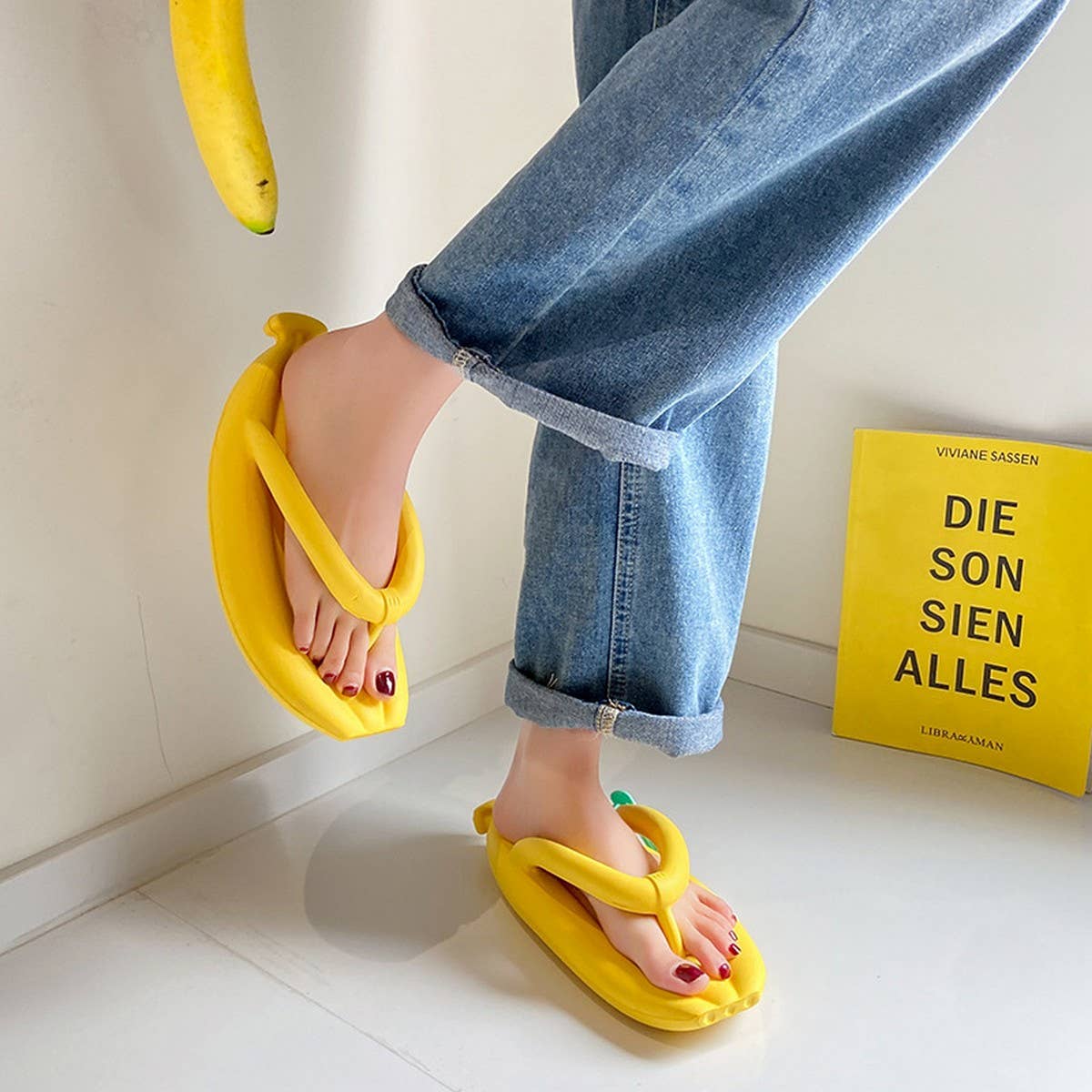 EVA NEW BANANA FLIP FLOPS SOFT AND COMFORTABLE_CWSHS0681