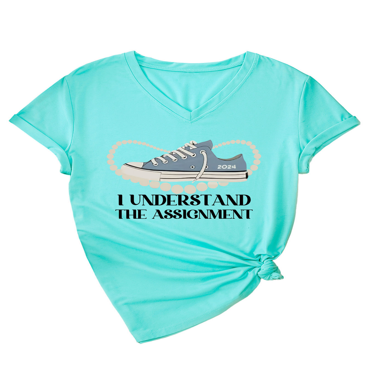 Women's Casual Tee ? Assignment Graphic Print