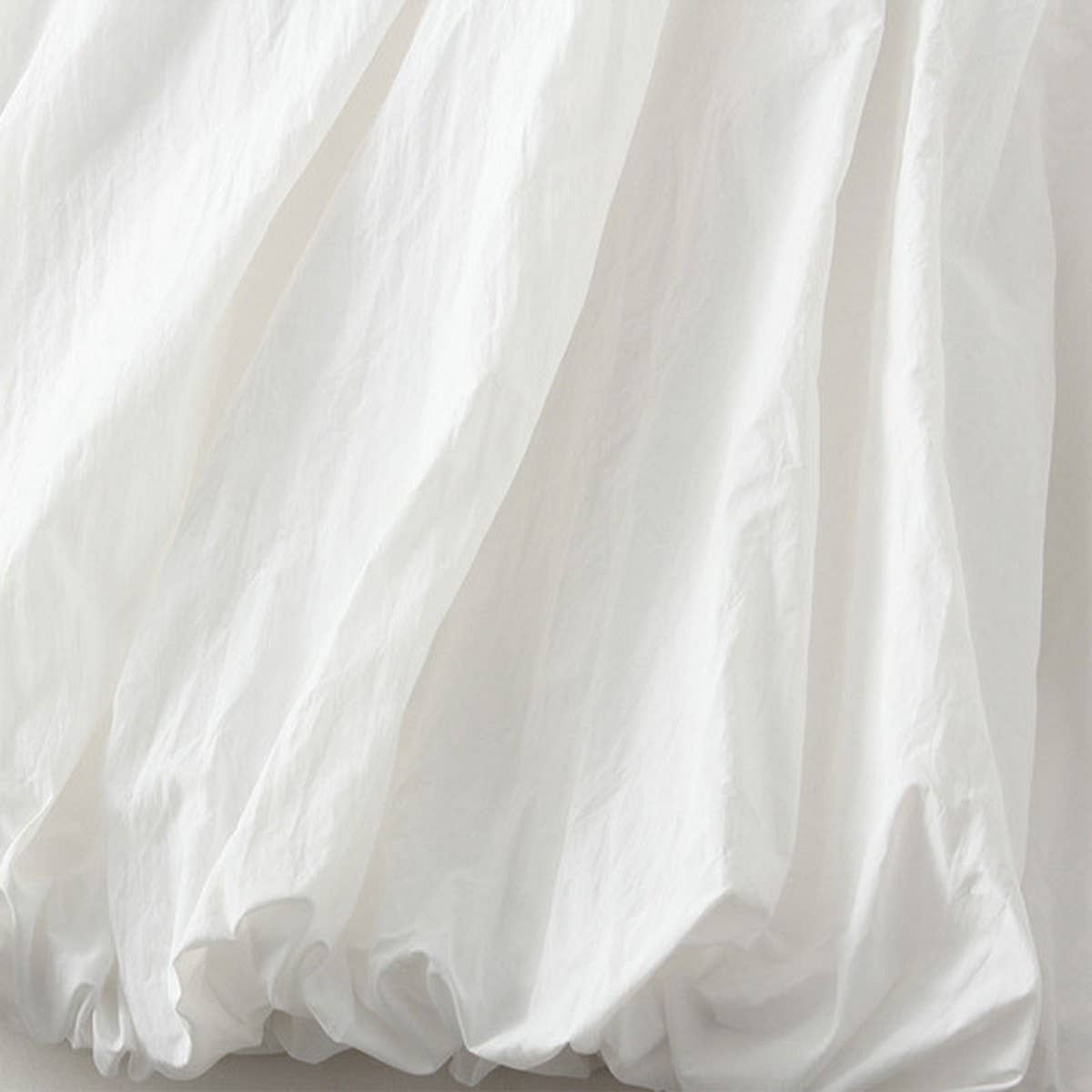 High-Waist Slim Fit Balloon Midi Skirt