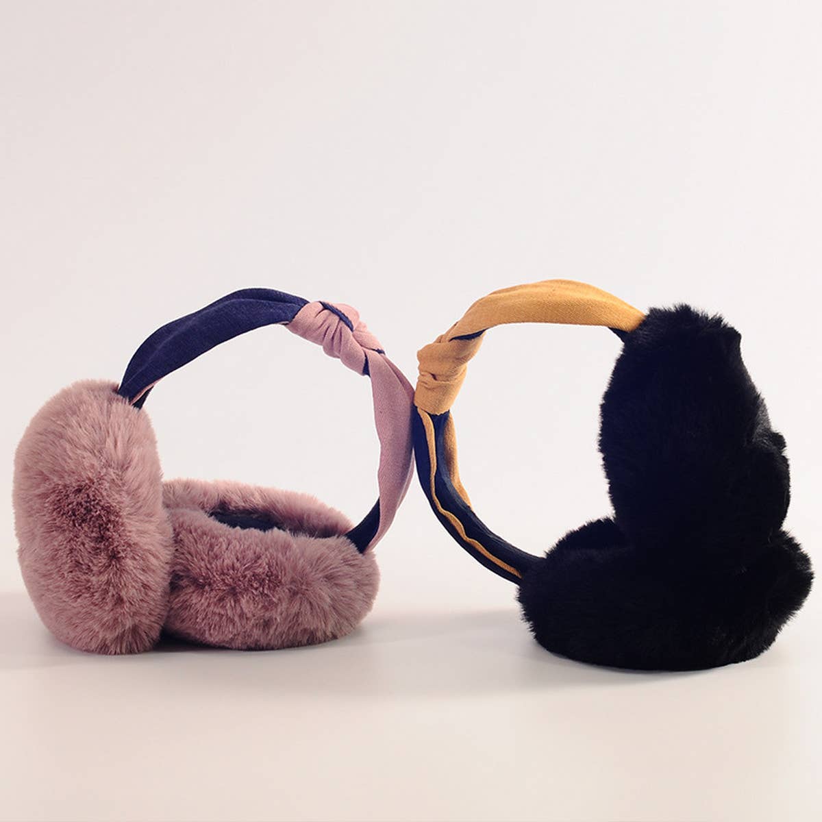 TWO-COLOR CUTE ANTIFREEZE FOLDING EARMUFFS