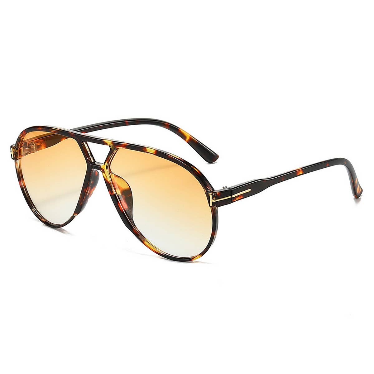 LETTER T DOUBLE BRIDGE LARGE FRAME SUNGLASSES