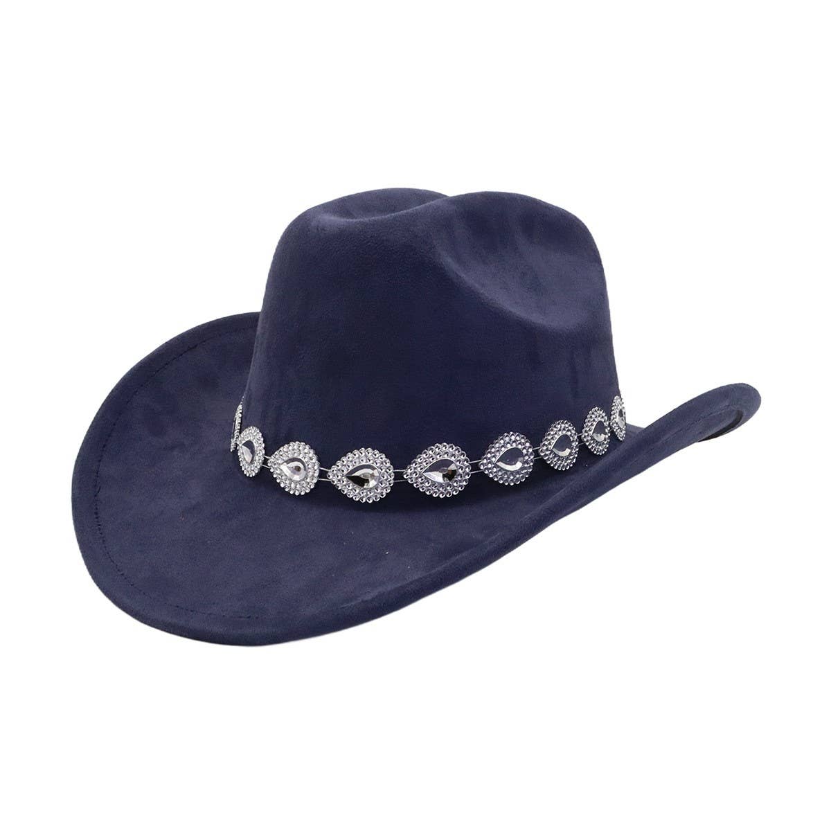 Unisex Suede Cowboy Jazz Fedora Hat Western_CWAH04481