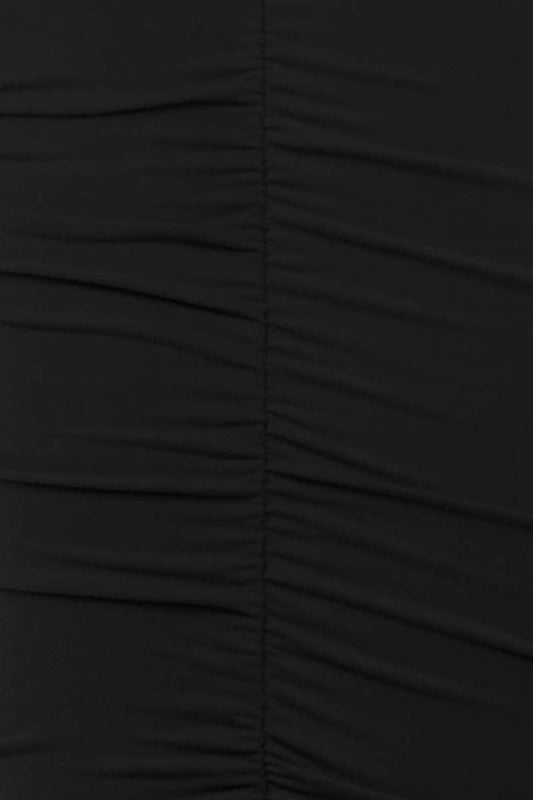 CWBMS070_PLUS Slim Fit Ruched Long Pencil Skirt