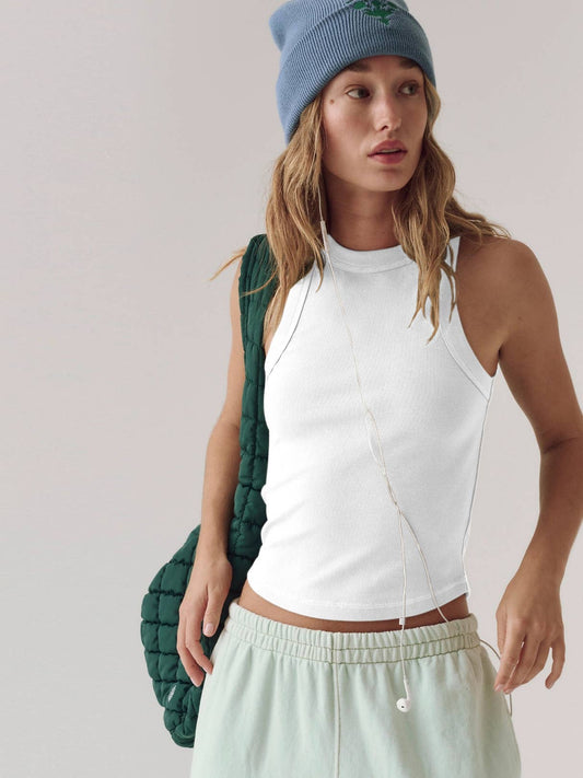 Sleeveless,casual round-neck sleeveless vest