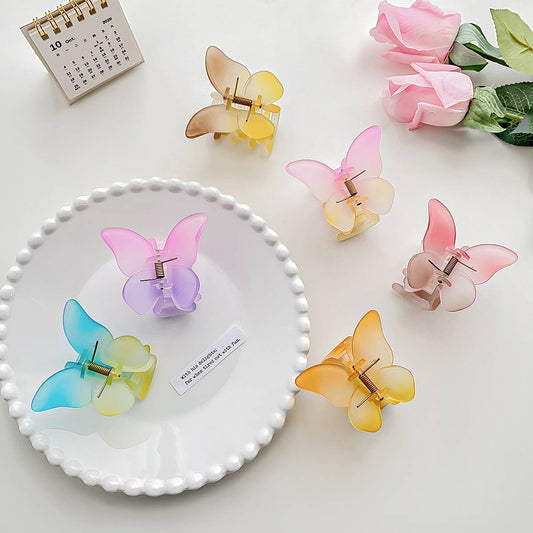 SIMPLE GRADIENT COLOR BUTTERFLY CLIP HAIRPIN_CWAHA1008