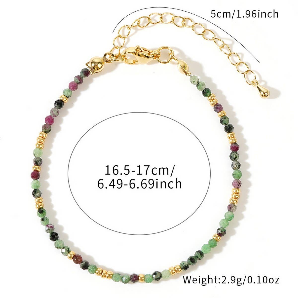 BOHEMIAN COLORFUL NATURAL STONE BEAD BRACELET_CWMM3857