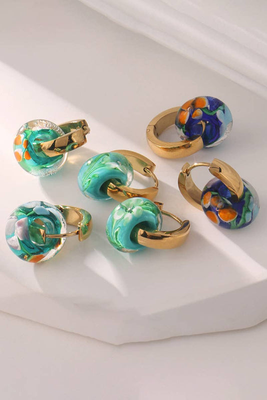 RETRO COLOR  HOOP EARRINGS_CWAJE0477