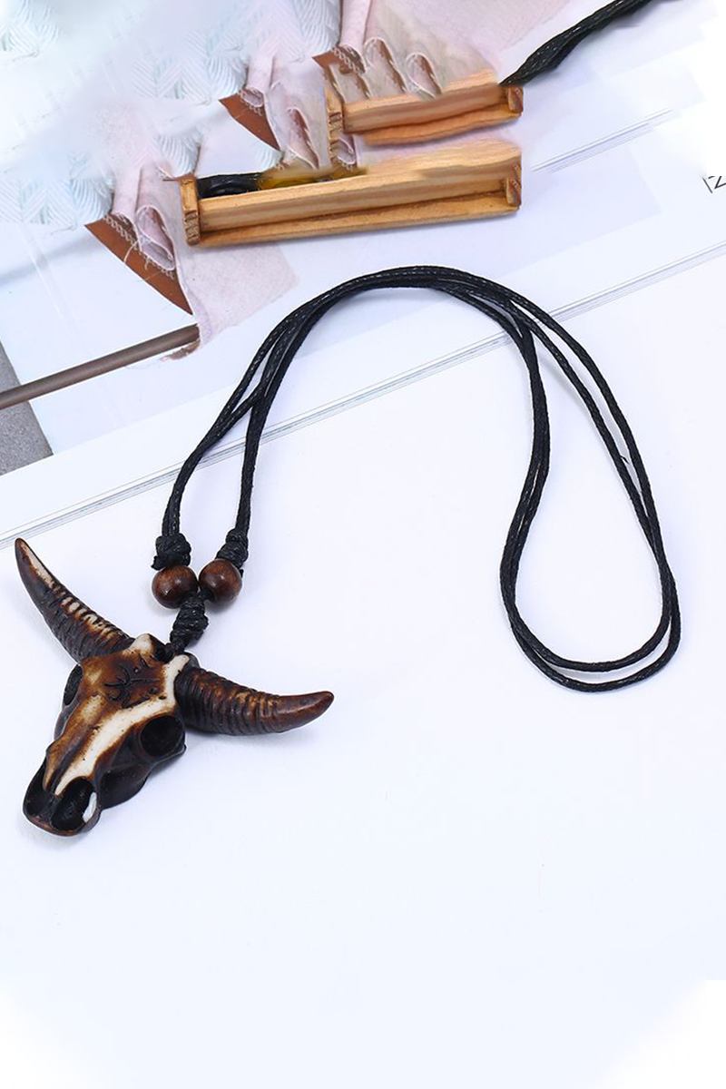 FASHION HIP-HOP PERSONALITY BULL HEAD NECKLACE_CWAJE0499