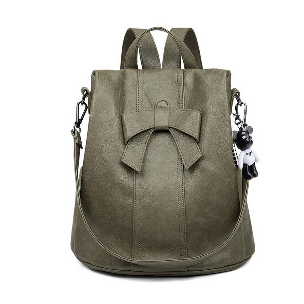 LEATHER BACKPACK WOMEN BOW DECORATION CROSSBODY BAG_CWAB0721