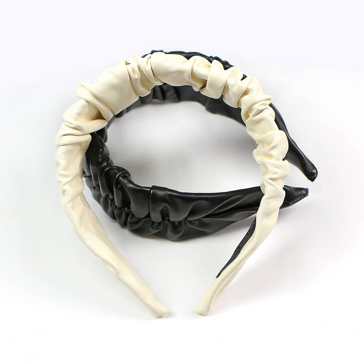 RETRO WIDE-BRIMMED PLEATED HEADBAND_CWAHA0980