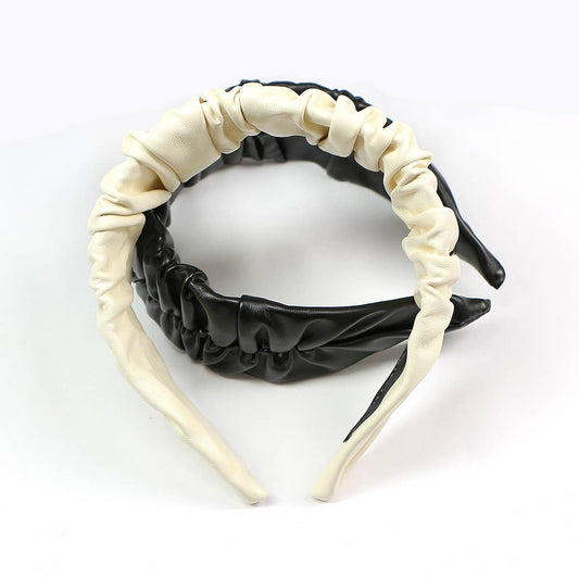 RETRO WIDE-BRIMMED PLEATED HEADBAND_CWAHA0980