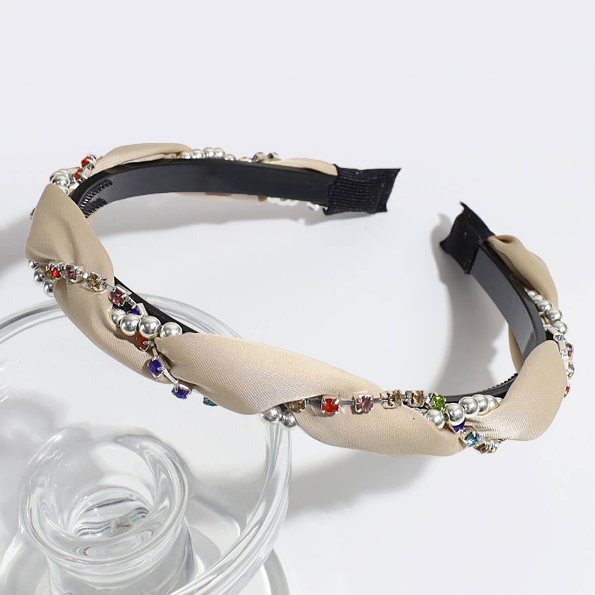 FASHION CROSS RHINESTONE BEADS HEADBAND_CWAHA2212