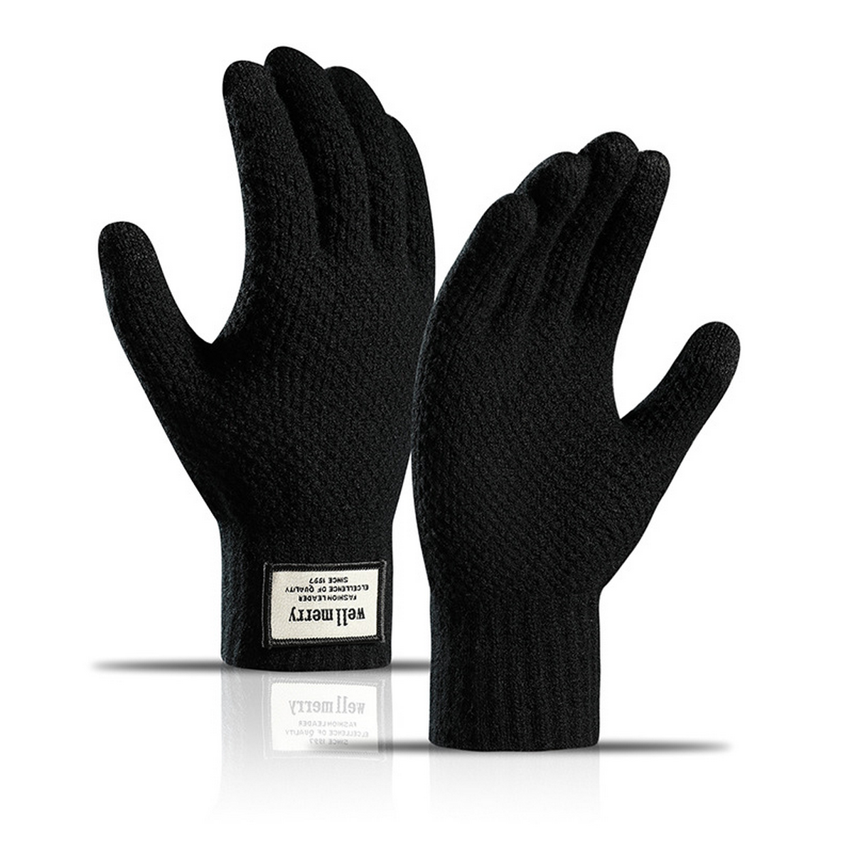 Men¡¯s Knit Touchscreen Gloves ? Thick & Warm_CWAG0516