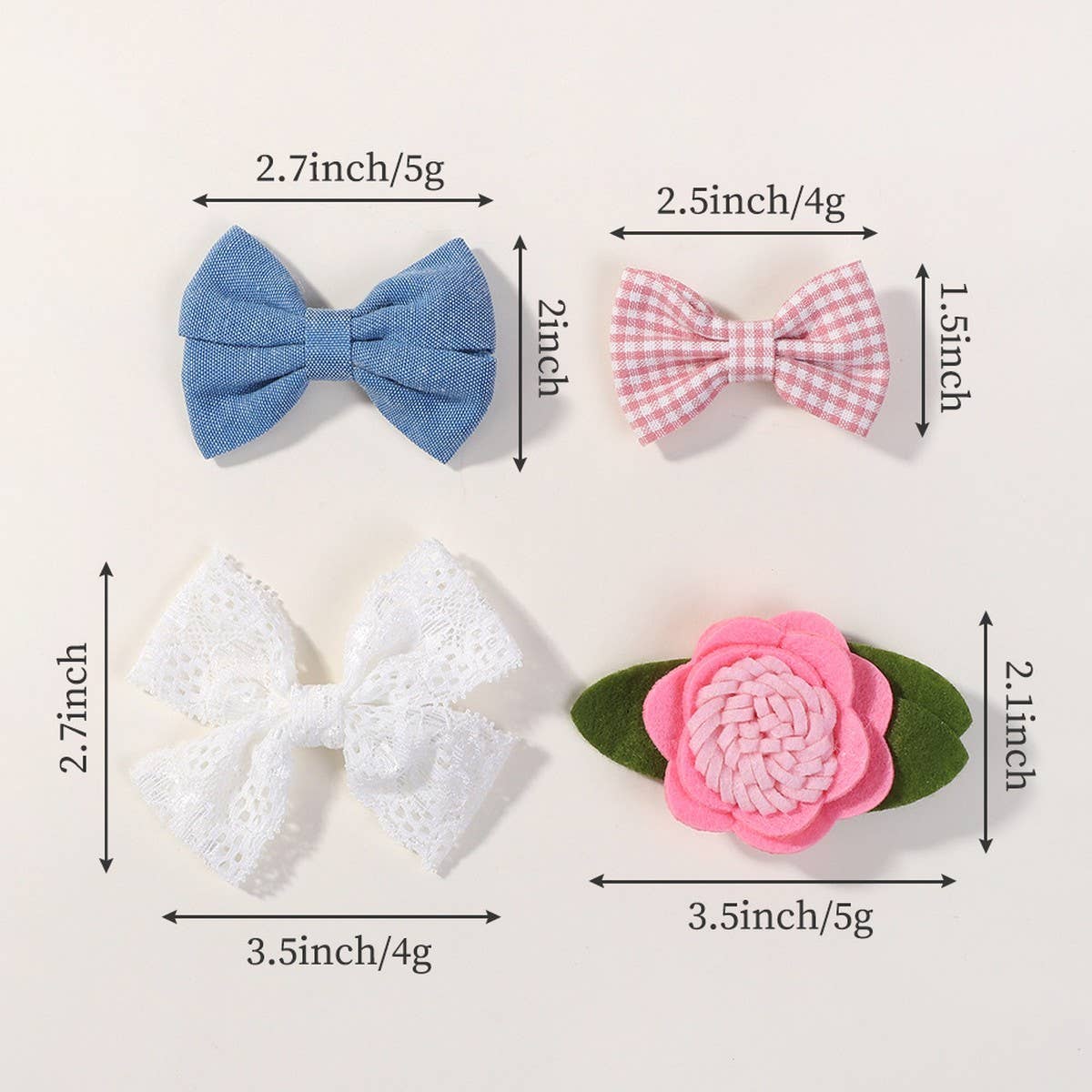 Baby Floral Print Hair Clip Set ??Christmas Style_CWAHA6745