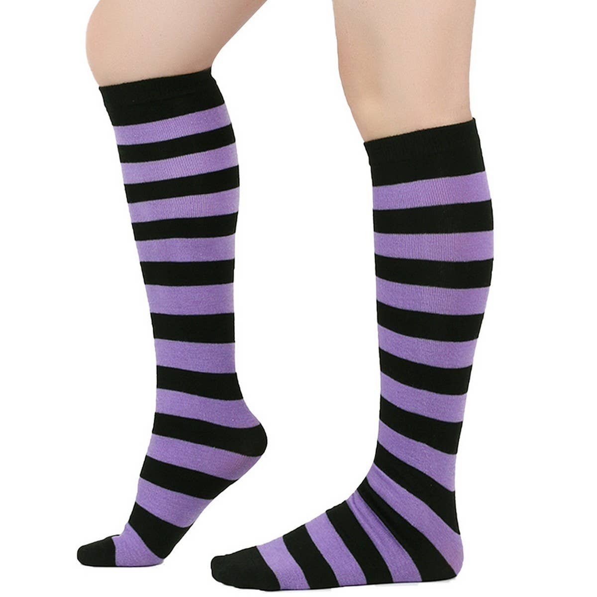 CWMM10060_STRIPED KNEE-HIGH SOCKS FOR CHRISTMAS